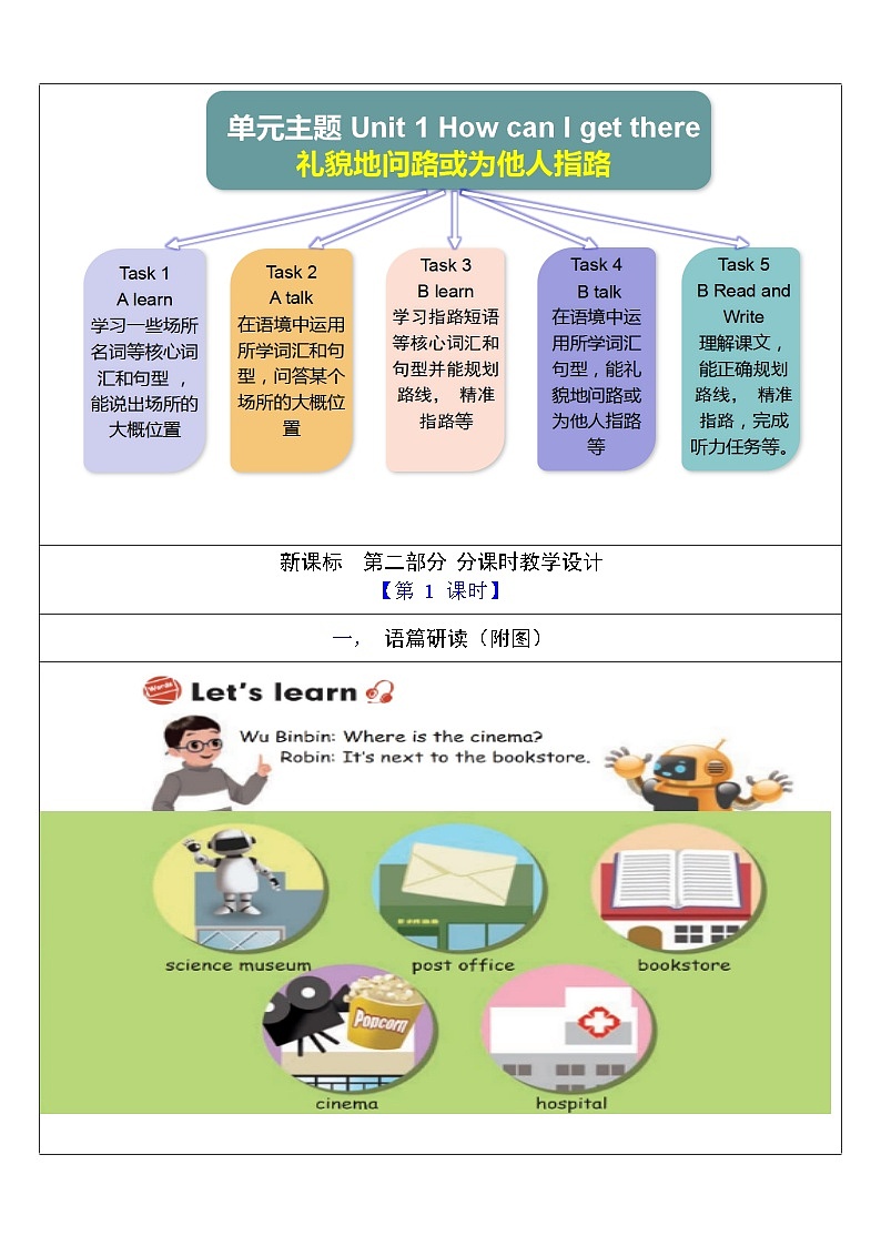 【核心素养新课标】Unit 1 How can I get there PA let's learn课件＋单元教案＋素材03