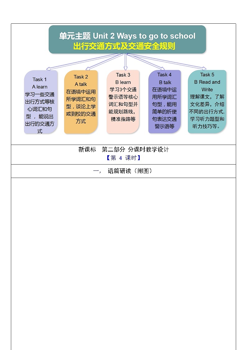 【核心素养新课标】Unit 2 Ways to go to school PB let's talk课件＋单元教案＋素材03