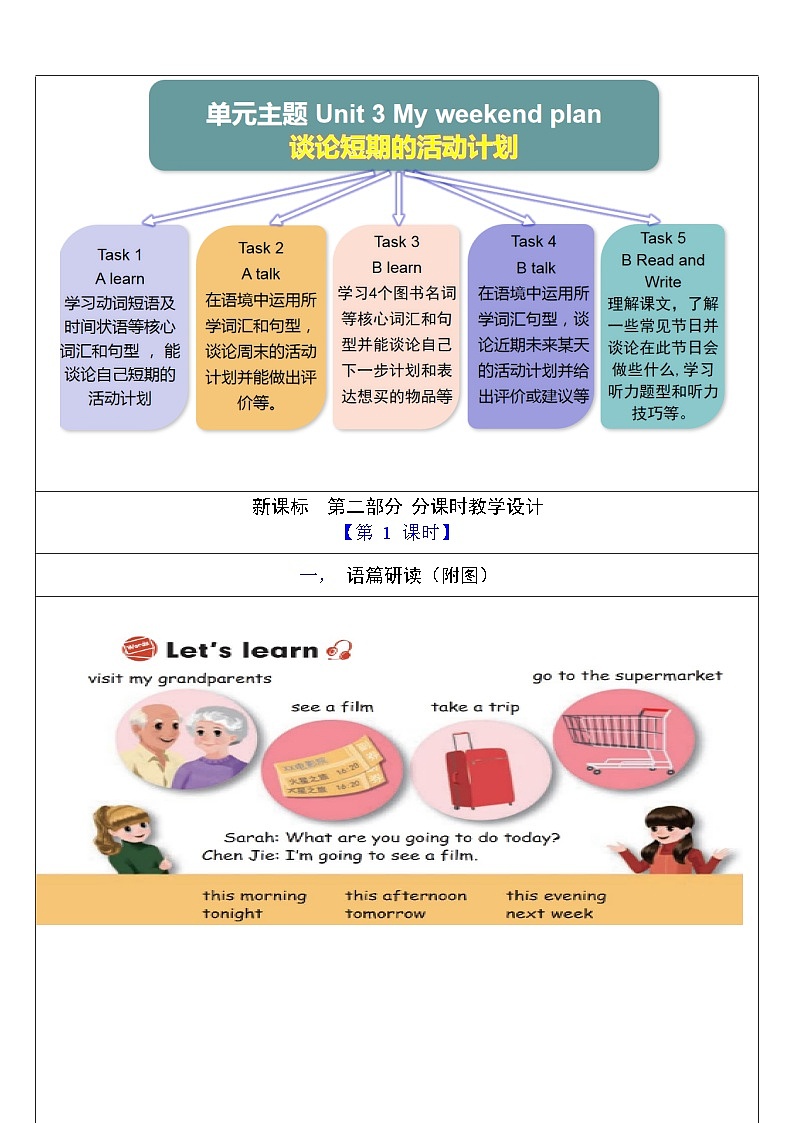 【核心素养新课标】Unit 3 My weekend plan PA let's learn课件＋单元教案＋素材03