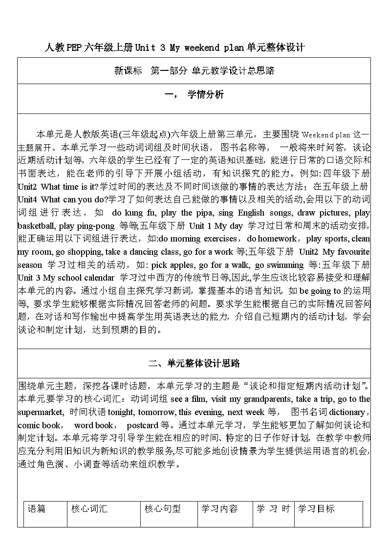 【核心素养新课标】Unit 3 My weekend plan PB  let's talk课件＋单元教案＋素材01