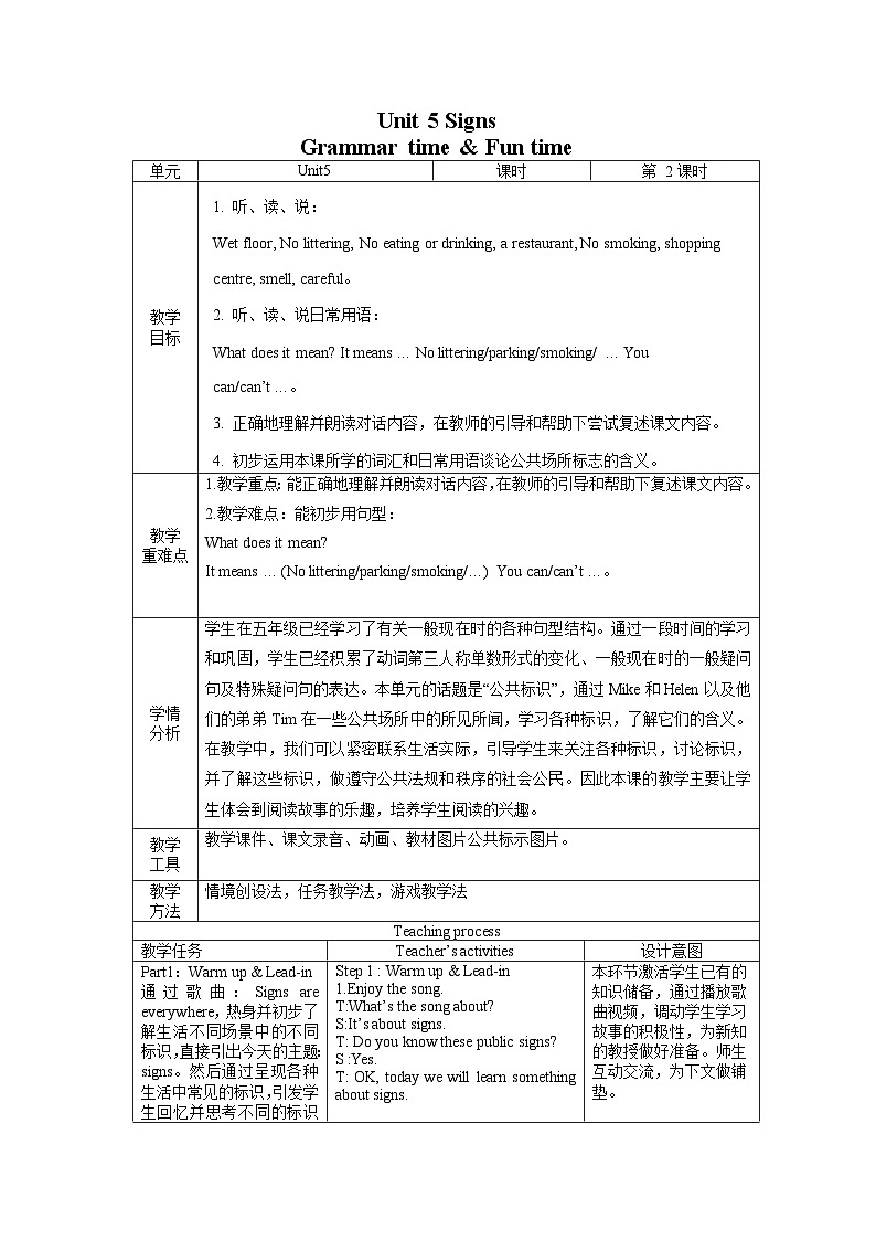 【核心素养】译林版英语六年级上册 Unit5（第1课时）Story+time(教学课件+同步教案)01