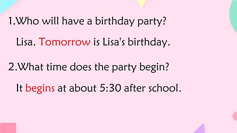 Unit 3 Would you like to come to my birthday party Lesson 13（课件）-2024-2025学年人教精通版英语六年级上册第5页