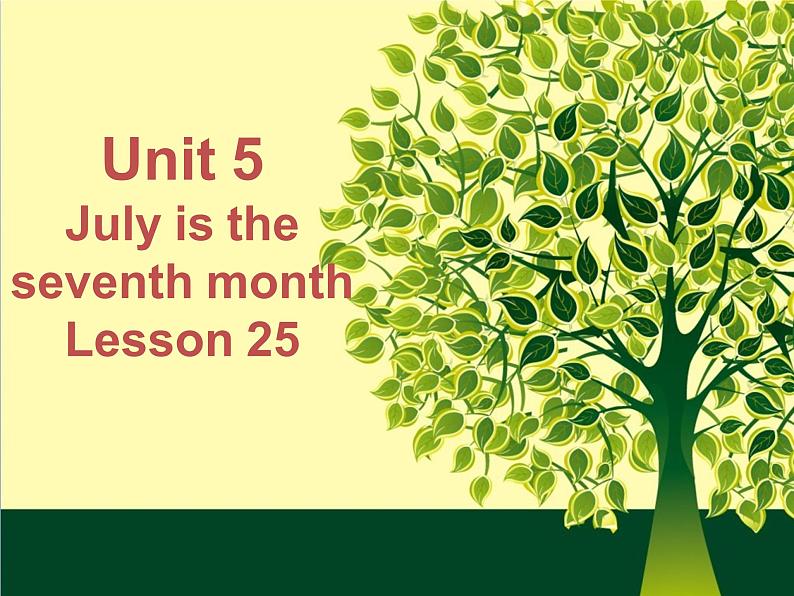 Unit 5 July is the seventh month. Lesson 25（课件）-2024-2025学年人教精通版英语六年级上册101