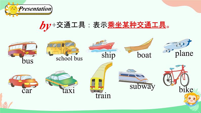 Unit 3 Transportation Lesson 1（课件）-2024-2025学年人教新起点版英语四年级上册04