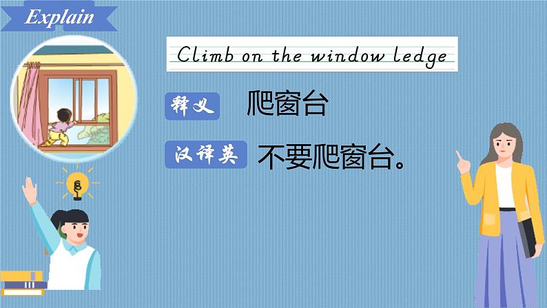 Unit 5 Safety Lesson 1（课件）-2024-2025学年人教新起点版英语四年级上册第4页