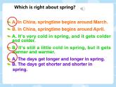 Unit 6 There are four seasons in a year. Lesson 31（課件）-2024-2025學(xué)年人教精通版英語六年級上冊