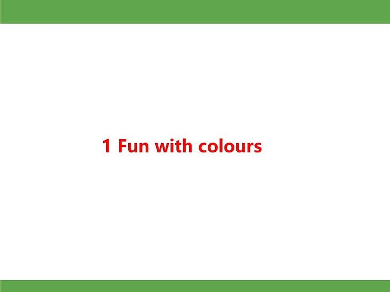 Unit 3 Colours and letters  单元知识梳理 授课课件03