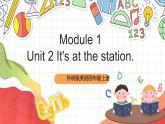 外研版英语四年级上册Module 1 Unit 2《It's at the station.》  教学课件