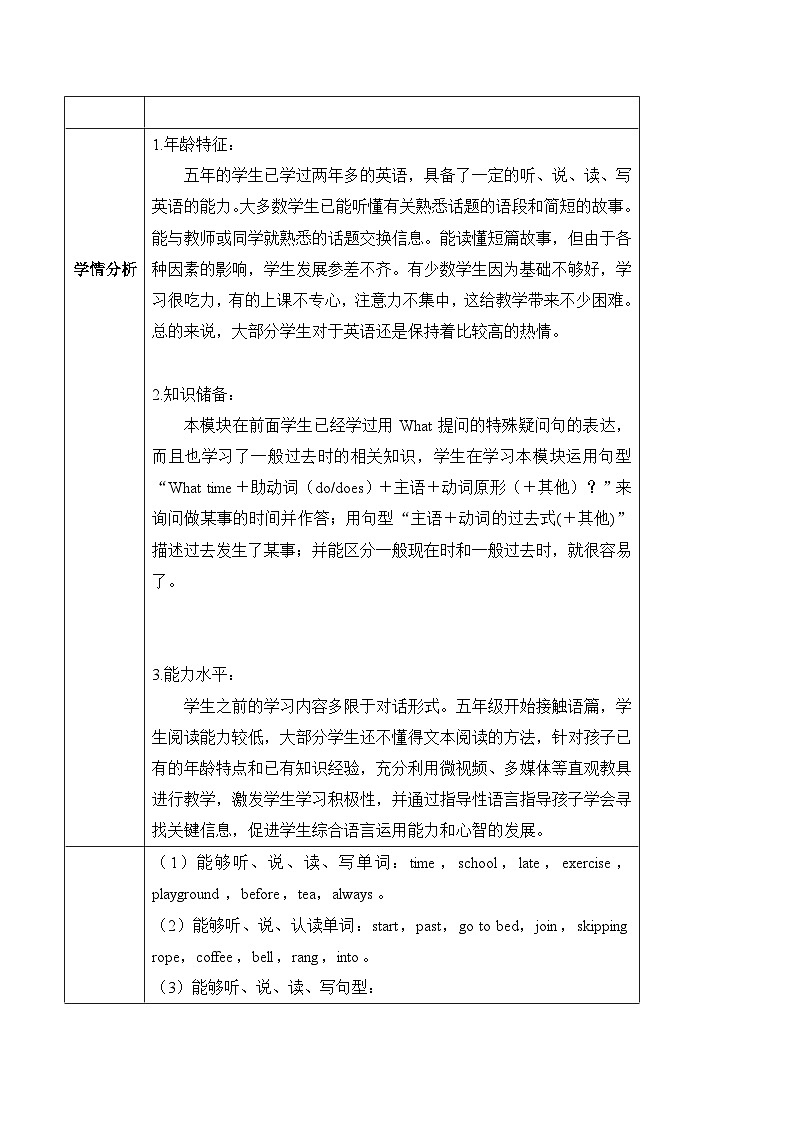 外研版英语五年级上册 Module 8 Unit 1 《What time does your school start？》课件+单元整体教学设计03