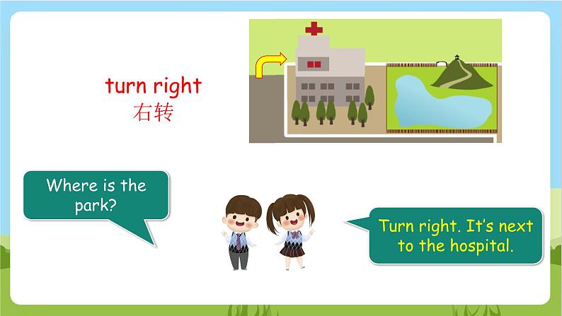 人教版英语六上Unit 1 《How can I get there PB Let's learn》 课件+练习+动画素材08