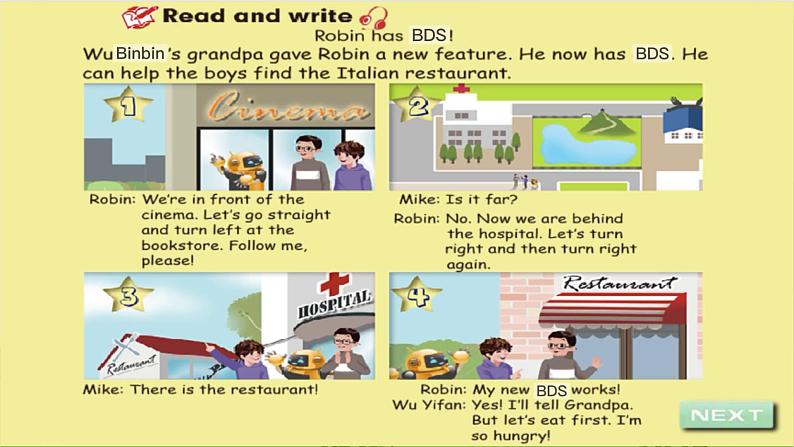 人教版英语六上Unit 1 《How can I get there PB Read and write》课件+练习+动画素材07