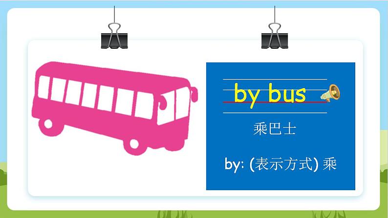 人教版英语六上Unit 2《 Ways to go to school PA Let's learn》 课件+练习+动画素材06