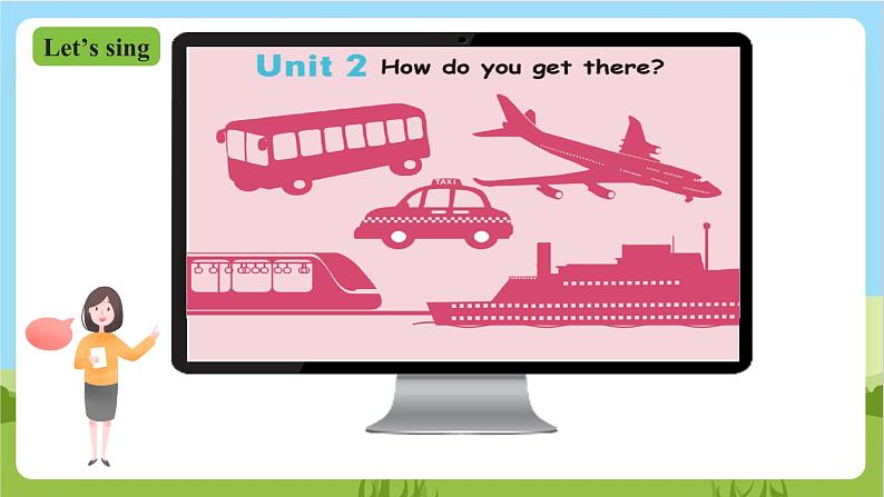 人教版英语六上Unit 2《 ways to go to school PA let's talk 课件+练习+动画素材02