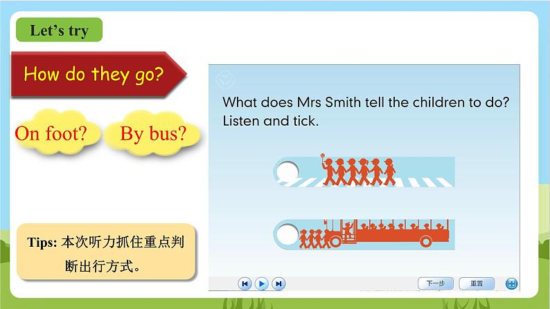 人教版英语六上Unit 2 《Ways to go to school PB Let's talk》课件+教案+练习+动画素材05