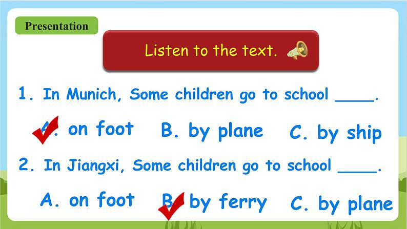 人教版英语六上Unit 2 《Ways to go to school PB Read and write 》课件+练习+动画素材08