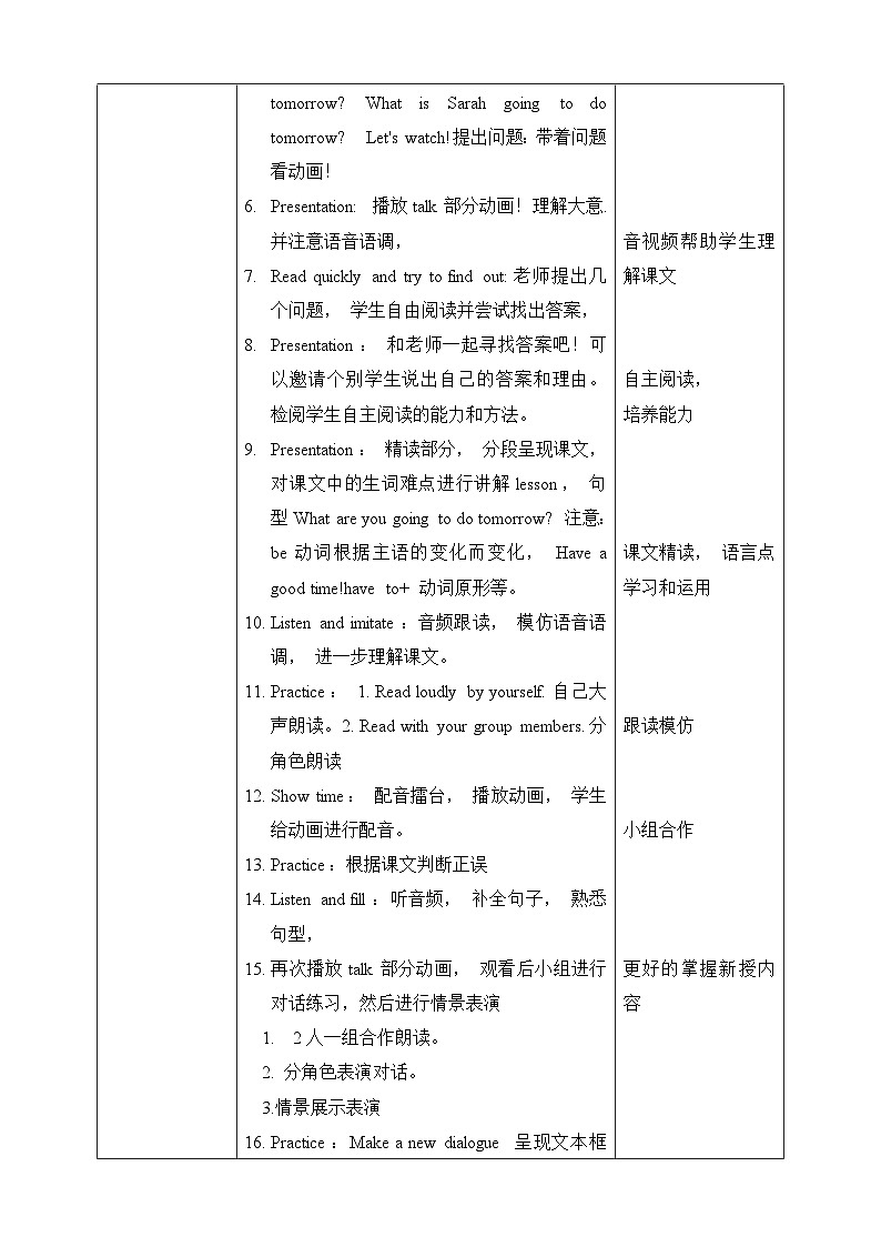人教版英语六上Unit 3 《My weekend plan PA Let's talk》课件+教案+动画素材02
