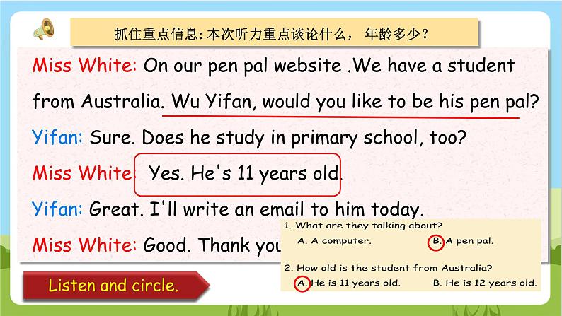 人教版英语六上Unit 4《 I have a pen pal PA Let's talk》 课件+教案+动画素材06