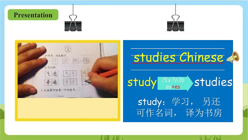 人教版英语六上Unit 4《 I have a pen pal PB Let's learn》  课件+练习+动画素材08