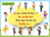人教版英语六上Unit 5 《What does he do PB let's talk》  课件+练习+动画素材