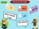 人教版英语六上Unit 6 《How do you feel PB Let's talk 》课件+教案+动画素材