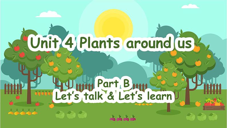 人教PEP版·2024秋 三年级上册Unit 4 Plants around us Part B Let's talk＆Let's learn 课件+教案+音视频01