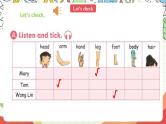 人教版新起点英语三上 Unit 2 《My body 》Let's check  Fun time story 课件