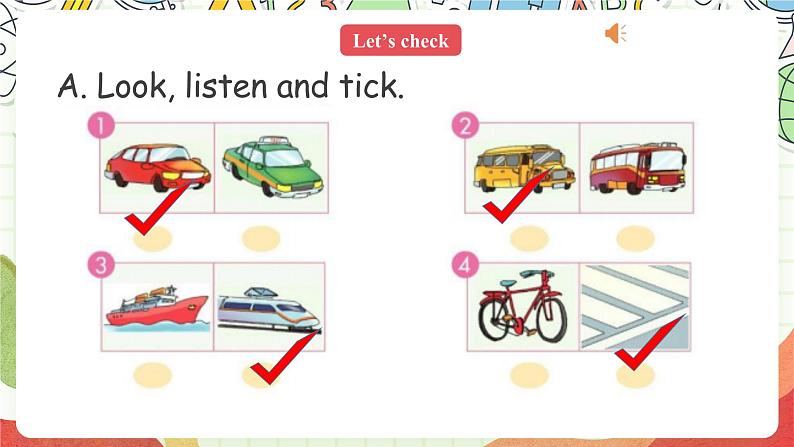 人教版新起点英语四上 Unit3 《Transportation》 Let's check 课件05