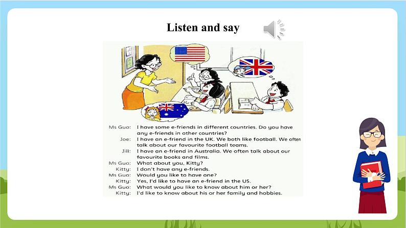 牛津深圳版英语六上Unit 6《 E-friends Listen and say Ask and answer》课件+教案+分层练习06