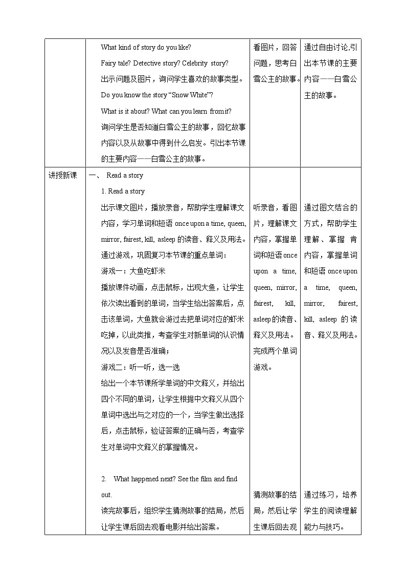 牛津深圳版英语六上Unit 7 《Seeing a film Read a story Learn the sounds》课件+教案+分层练习02