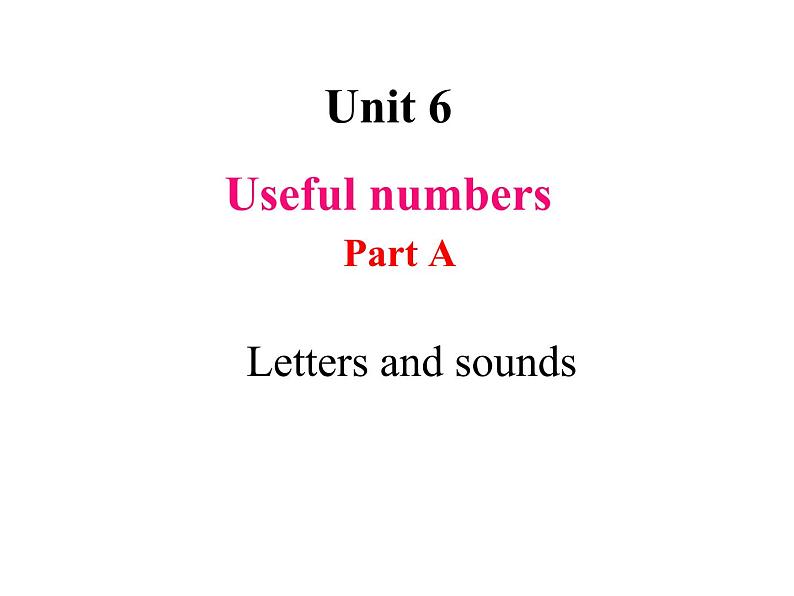 U6 Part A Letters and sounds第1页