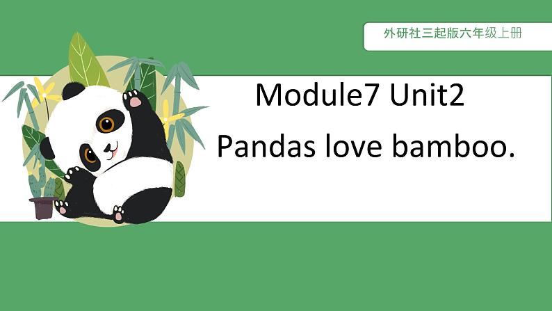 M7u2 Pandas love bamboo外研版三起六年级上册课件+教案+素材01