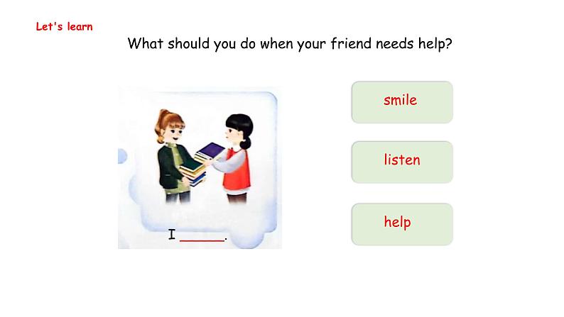 Unit 1 Making friends  Part B  Let's learn & Listen and chant（课件）-2024-2025学年人教PEP版（2024）英语三年级上册06