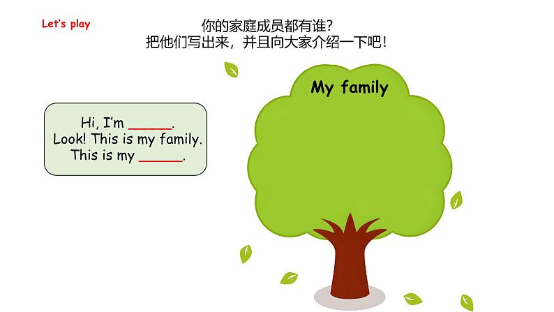 Unit 2  Different families Part A  Let's learn & Listen and chant（课件）-2024-2025学年人教PEP版（2024）英语三年级上册08