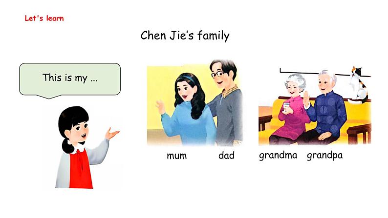 Unit 2  Different families Part A  Let's talk & Listen, sing （课件）-2024-2025学年人教PEP版（2024）英语三年级上册07