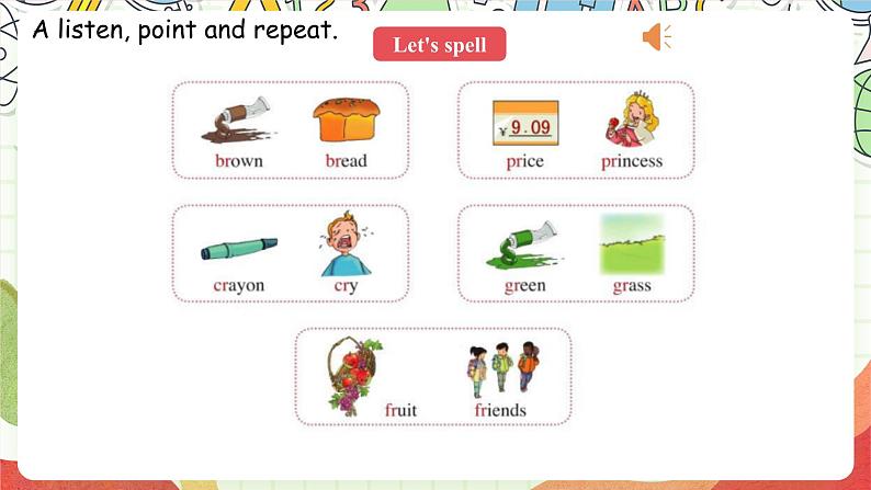 人教版新起点英语五上 Unit 2 《Teachers》 Let's spell 课件第3页