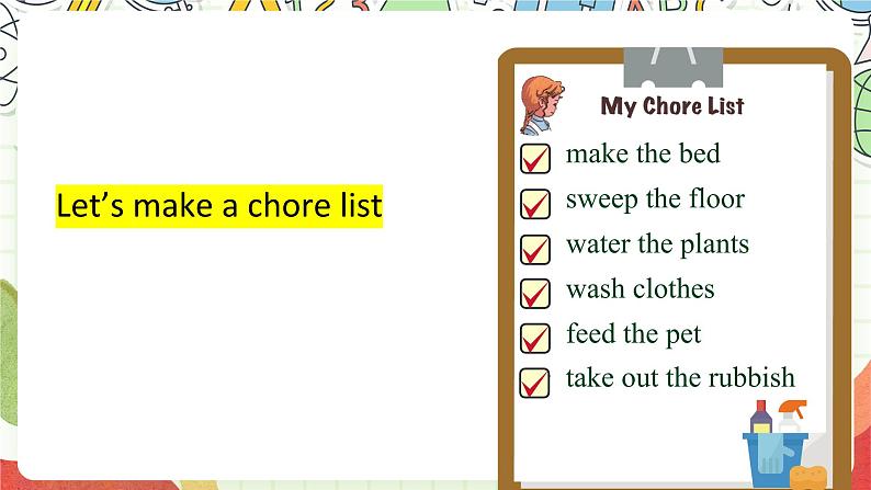 人教版新起点英语五上 Unit 6 《Chores》 Lesson 3 课件07