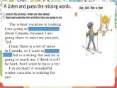 人教版新起點(diǎn)英語六上 Unit 6 《Winter vacations》 Lesson 3 課件