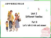 Unit 2 Different families Part B Let’s talk & Ask and answer（课件+素材）-2024-2025学年人教PEP版（2024）英语三年级上册