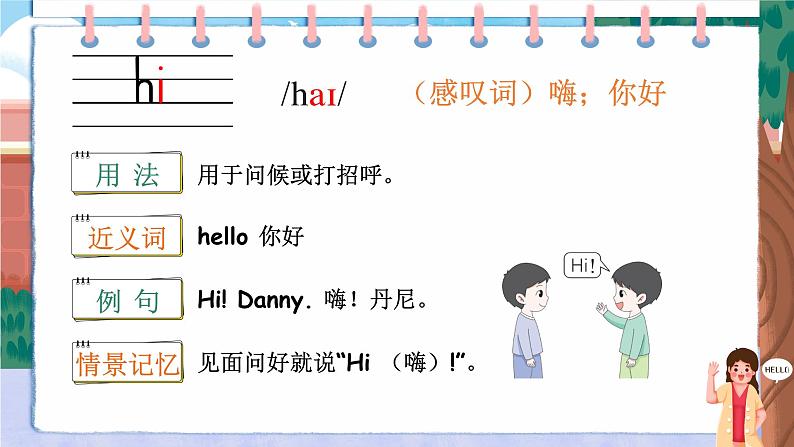 Unit 1 Hello! 单词讲解（课件）冀教版（三起）英语三年级上册02