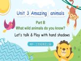 Unit 3 Amazing animals Part B Let's talk & Play with hand shadows（课件+教案）-2024-2025学年人教PEP版（2024）英语三年级上册
