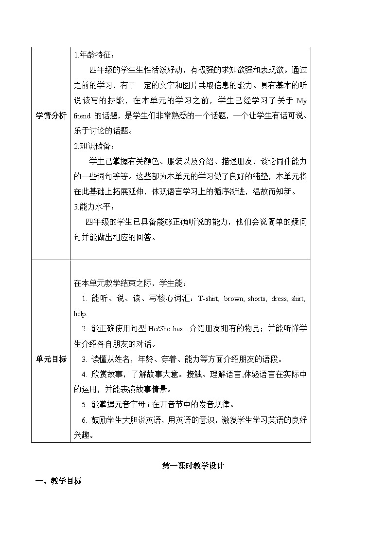 沪教牛津版（六三制一起）英语四年级上册Unit5 My friends 第1课时 课件+单元整体教学设计03