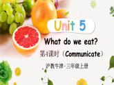 新牛津上海版（三起）英语三年上册--Unit 5 What do we eat 第4课时（Communicate）（课件+素材）