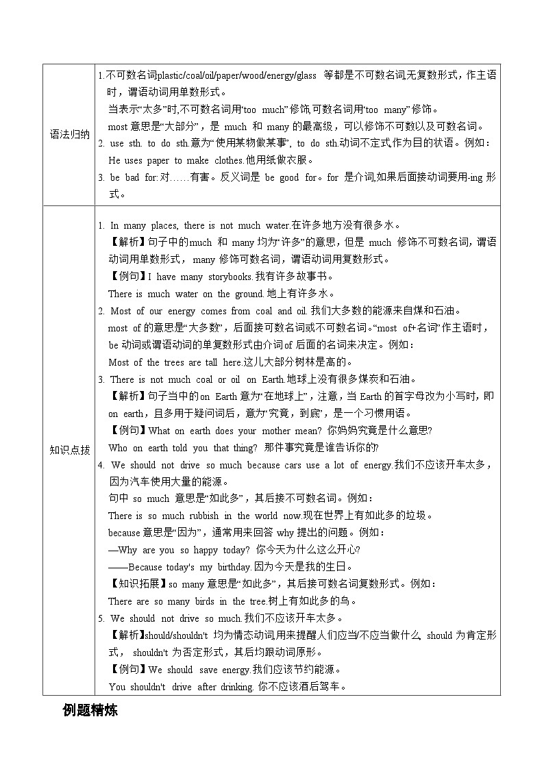 Unit 7 Protect the Earth-【弯道超车】译林版（三起）暑假新六年级英语 单元知识点讲解+例题精炼（含答案）02