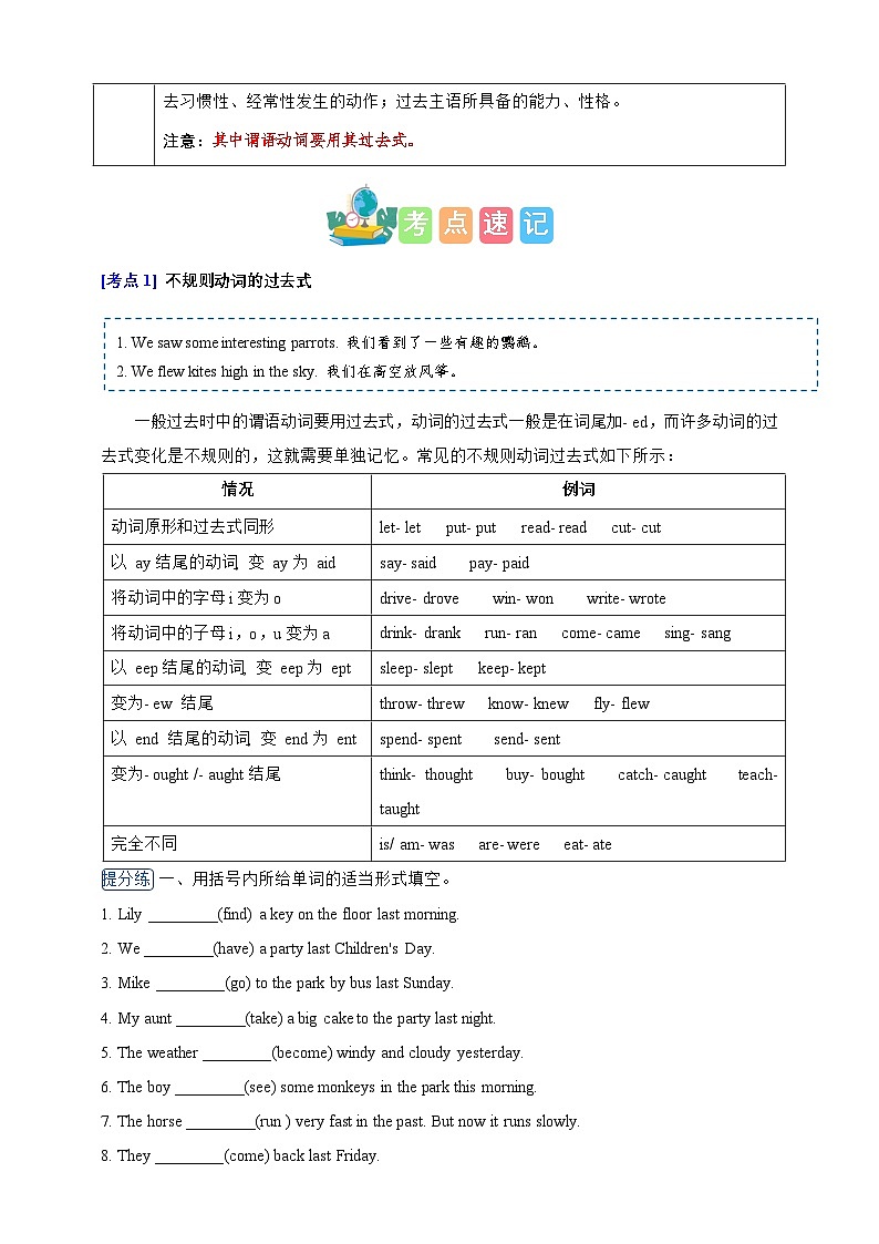 Unit 2 What a day! 知识清单（含答案） -2024-2025学年英语六年级上册单元速记·巧练系列（译林版三起）02