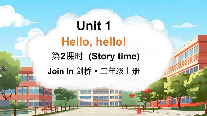 Unit 1 Hello, hello! （Story time）（课件+素材）-2024-2025学年Join in 外研剑桥英语三年级上册01