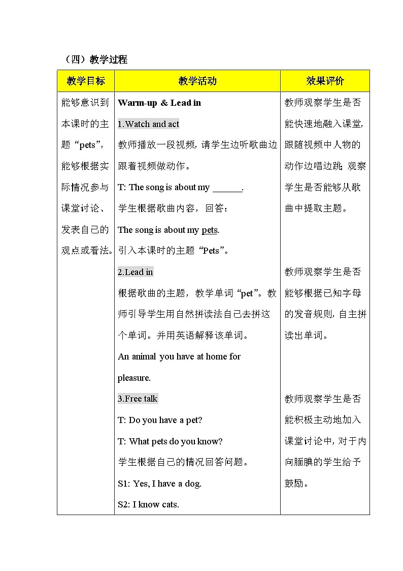 人教PEP版（2024）三年级上册英语Unit 3 Amazing animals第一课时：A. Let’s talk教学设计03