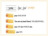 【新教材】三起外研版英語(yǔ)三上Unit 1 Let's be friends 單詞講解課件+音頻