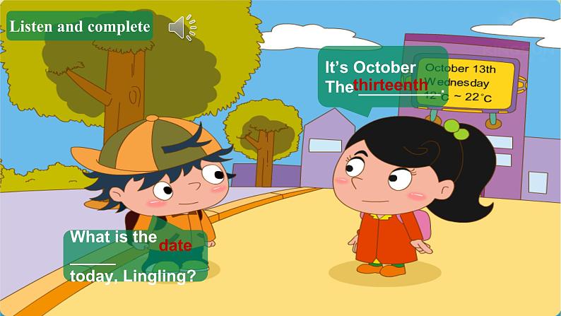 北京版英语三年级上册Unit2 October 1st is our National Day. Lesson 6单元整体教学设计+课件05