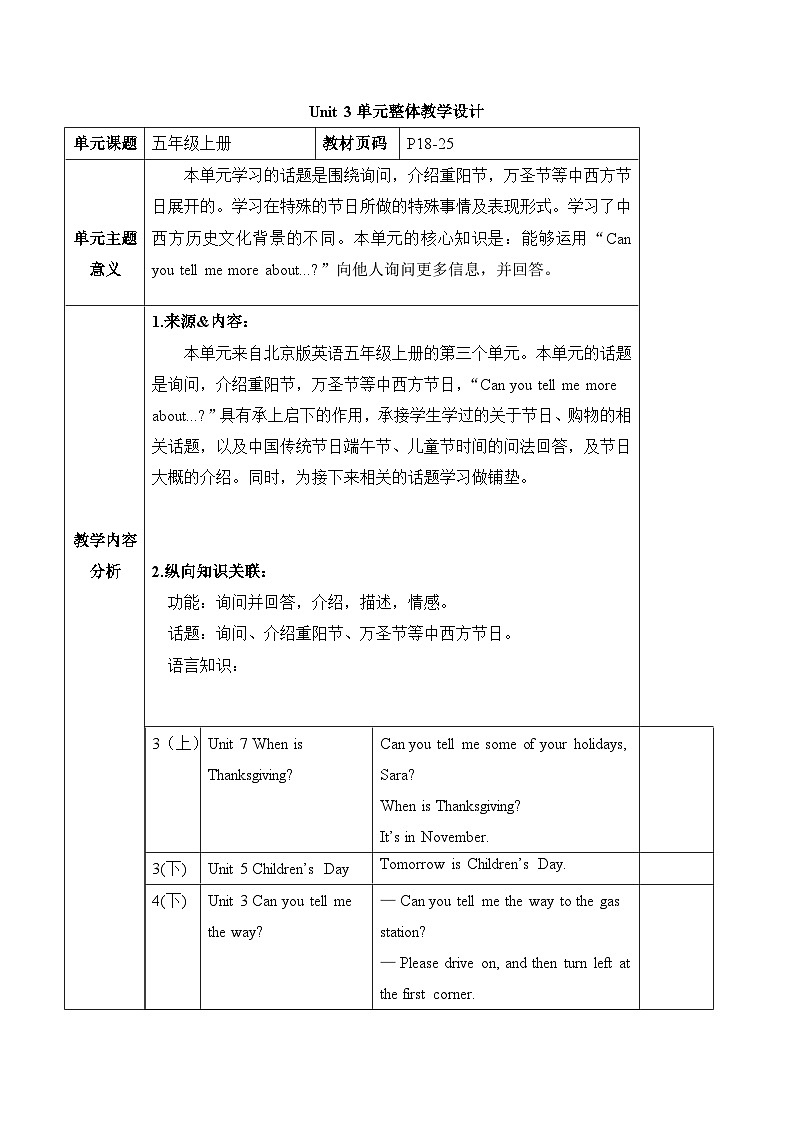 北京版英语五年级上册Unit3 Can you tell me more about the Mid-autumn Festival？Lesson 10课件+单元整体教学设计01