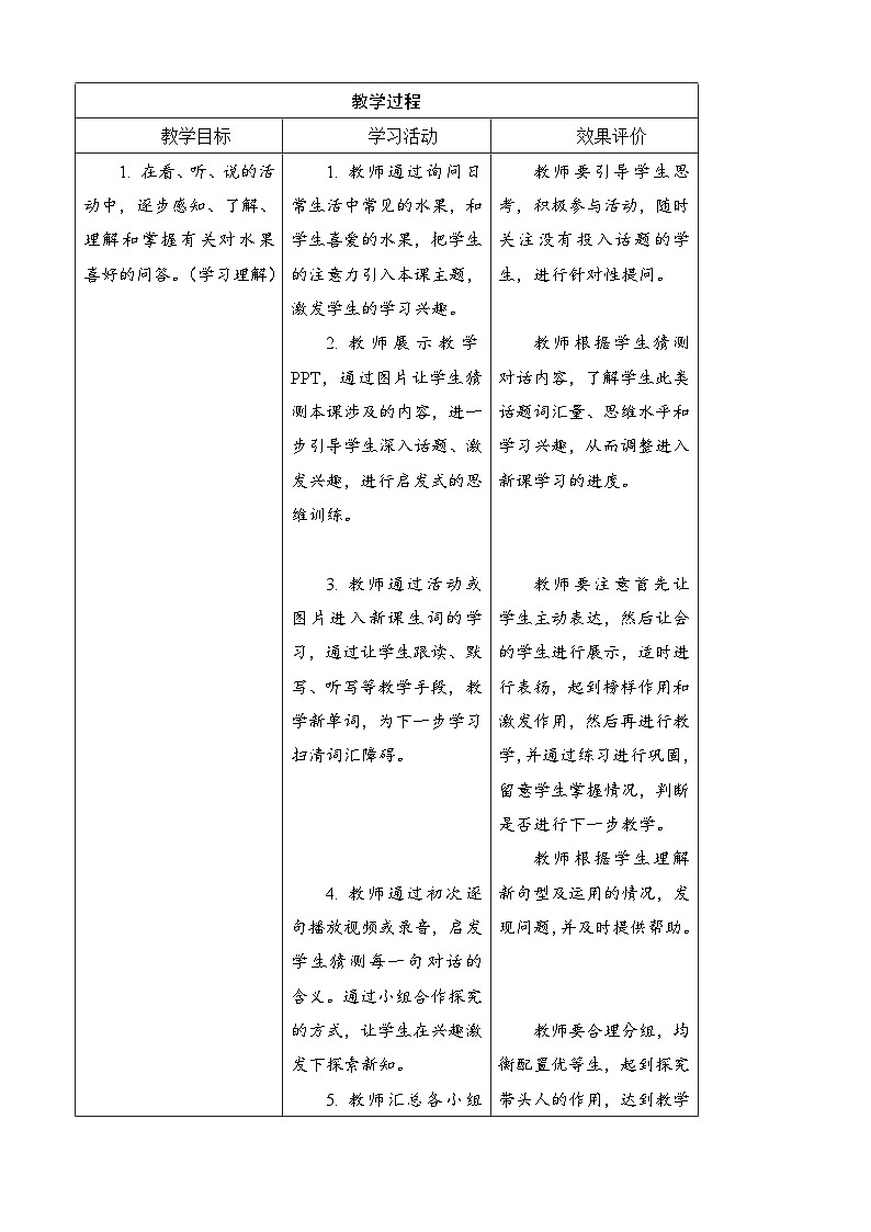 人教PEP版（2024）三年级上册英语Unit 4 Plants around us Part A+B教学设计03